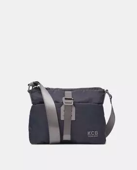 Сумка через плечо из нейлона синего цвета с передним карманом Kcb, синий