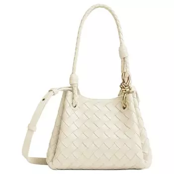 Сумка через плечо из овчины, женская, цвета морской соли Bottega Veneta