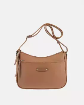 Сумка через плечо из парусины и кожи с застежкой-молнией El Potro, цвет Camel