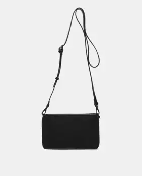 Сумка через плечо из переработанных материалов черного цвета Abbacino