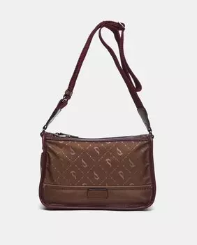 Сумка через плечо из переработанных материалов с темно-серым логотипом Abbacino