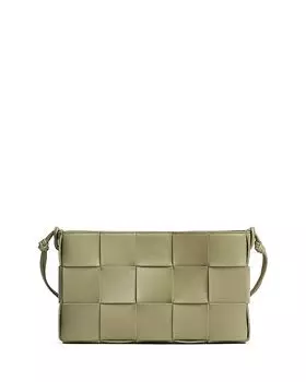 Сумка через плечо из плетеной кожи на кассете Bottega Veneta