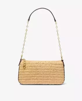 Сумка через плечо из плетеной соломы Michael Michael Kors, коричневый