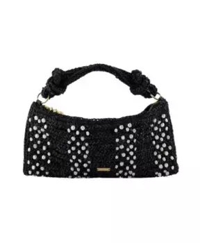 Сумка через плечо из рафии нано Cult Gaia, черный