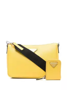 Сумка через плечо из сафьяновой кожи Prada, желтый