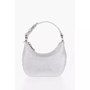 Сумка через плечо из серебристого полиуретана Moschino, Silver