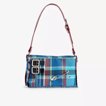 Сумка через плечо из смеси хлопка и льна цвета меланжа Vivienne Westwood, мультиколор