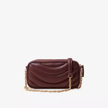 Сумка через плечо из стеганой кожи Alba Claudie Pierlot, красный