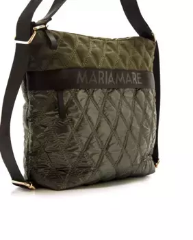 Сумка через плечо из стеганой ткани с эффектом металлик Mariamare, зеленый