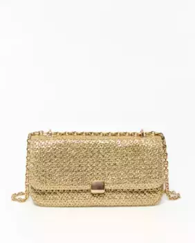 Сумка через плечо из супер рафии Sfera, золотой