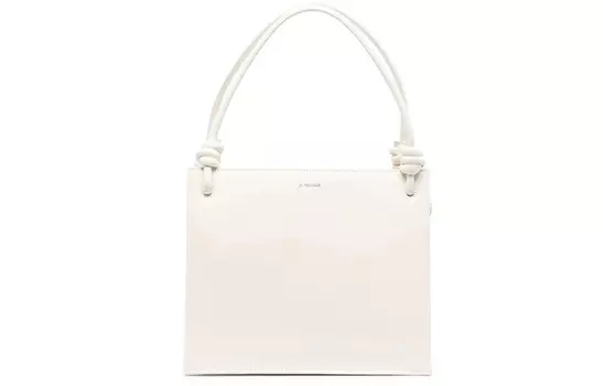 Сумка через плечо из телячьей кожи, женская, цвета экрю JIL SANDER