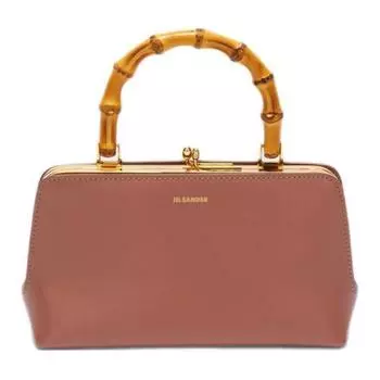 Сумка через плечо из телячьей кожи, мини-сумка женская, цвет вишневого дерева JIL SANDER