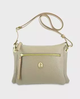 Сумка через плечо из темно-серой яловой кожи на молнии El Potro