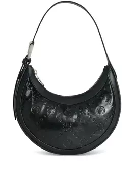 Сумка через плечо из тисненой кожи Marine Serre, черный