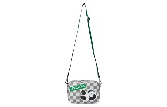 Сумка через плечо из ткани LeSportsac Collaboration, среднего размера, женская, клетчатая, с рисунком панды Skechers, Plaid Panda