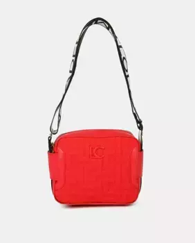 Сумка через плечо из ткани с монограммой Lola Casademunt, красный