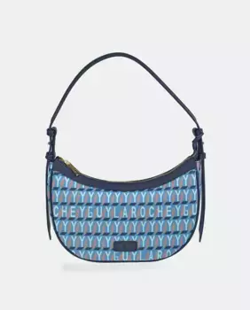Сумка через плечо из ткани с принтом Guy Laroche, синий