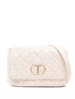 Сумка через плечо из твида TWINSET, розовый