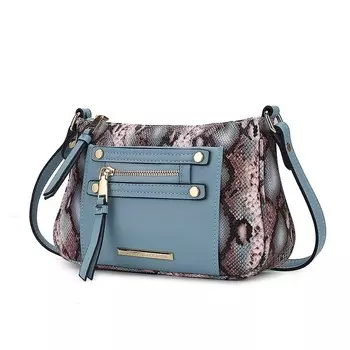 Сумка через плечо из веганской кожи Essie Snake из коллекции MKF от Mia K MKF Collection, цвет Charcoal