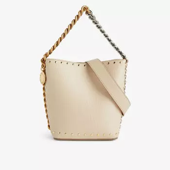 Сумка через плечо из веганской кожи с гравировкой Stella Mccartney, бежевый
