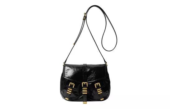 Сумка через плечо из вощеной кожи, маленькая женская MICHAEL KORS, черный