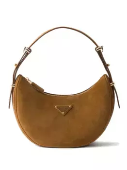 Сумка через плечо из замши Arqu Prada, коричневый