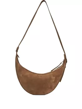 Сумка через плечо из замши KHAITE, коричневый