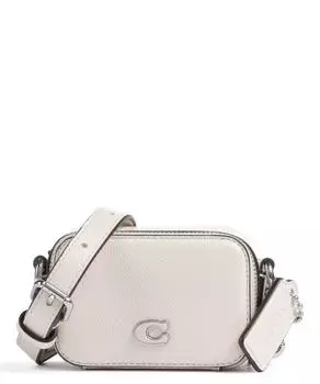 Сумка через плечо из зерненой кожи Coach, белый