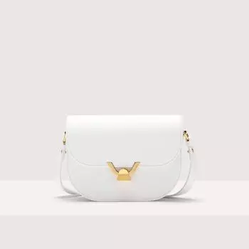 Сумка через плечо из зерненой кожи Coccinelle DEW SMALL, белый