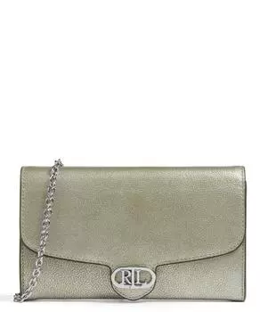 Сумка через плечо из зерненой яловой кожи Lauren Ralph Lauren, золотой