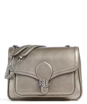 Сумка через плечо из зерненой яловой кожи Lauren Ralph Lauren, золотой