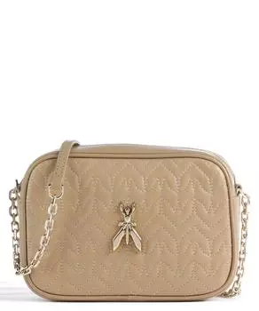 Сумка через плечо из зернистой козьей кожи Patrizia Pepe, бежевый