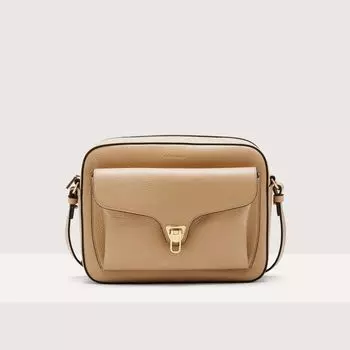Сумка через плечо из зернистой кожи Coccinelle BEAT MEDIUM SOFT, бежевый