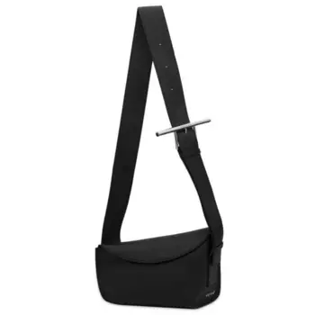 Сумка через плечо из зернистой кожи Sling Alexander Mcqueen, черный
