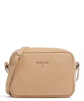Сумка через плечо из зернистой телячьей кожи Patrizia Pepe, бежевый