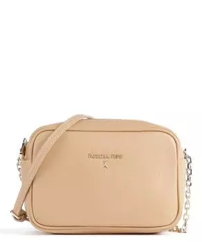 Сумка через плечо из зернистой телячьей кожи Patrizia Pepe, бежевый