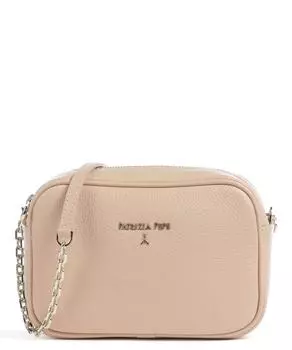 Сумка через плечо из зернистой телячьей кожи Patrizia Pepe, бежевый