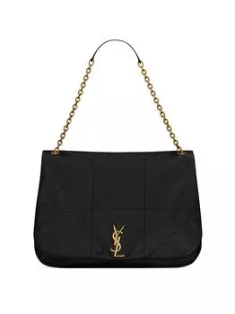 Сумка через плечо Jamie 4.3 ''Carre Rive Gauche'' из кожи ягненка Saint Laurent, черный