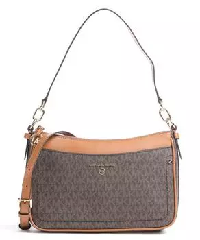 Сумка через плечо Jet Set Charm искусственная кожа, холст Michael Kors, коричневый