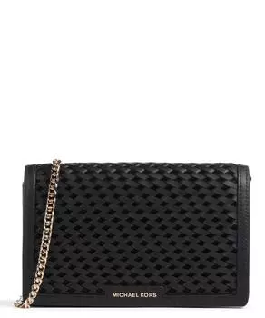 Сумка через плечо Jet set из мелкозернистой яловой кожи Michael Kors, черный