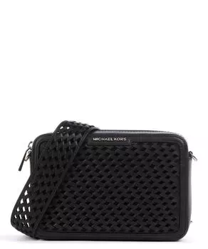 Сумка через плечо Jet set из мелкозернистой яловой кожи Michael Kors, черный