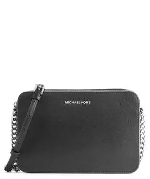 Сумка через плечо Jet Set из зерненой яловой кожи Michael Kors, черный