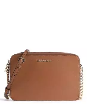 Сумка через плечо Jet Set из зерненой яловой кожи Michael Kors, коричневый