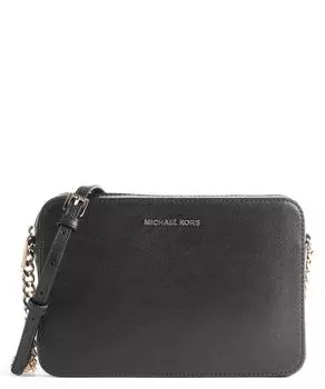Сумка кросс-боди женская Michael Kors Jet set кожаная на молнии, черный