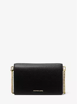 Сумка через плечо Jet Set Medium из шагреневой кожи Michael Kors, черный
