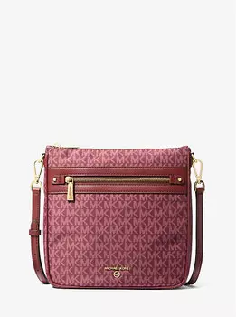 Сумка через плечо Jet set с большим фирменным логотипом Michael Kors, белый