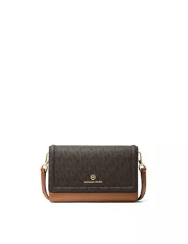 Сумка через плечо Jet Set с подвеской Phone Michael Michael Kors, цвет Brown/Acorn