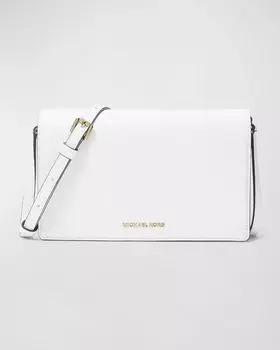 Сумка через плечо Jet Set среднего размера с клапаном MICHAEL Michael Kors, цвет Optic White
