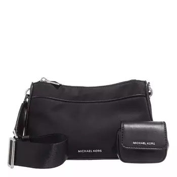 Сумка через плечо jet set среднего размера с ремешком на молнии сверху. Michael Michael Kors, черный