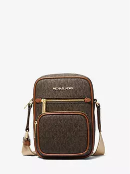 Сумка через плечо Jet set среднего размера с фирменным логотипом Michael Kors, коричневый